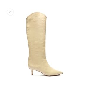 Schutz Boots Leather Cream NWOT